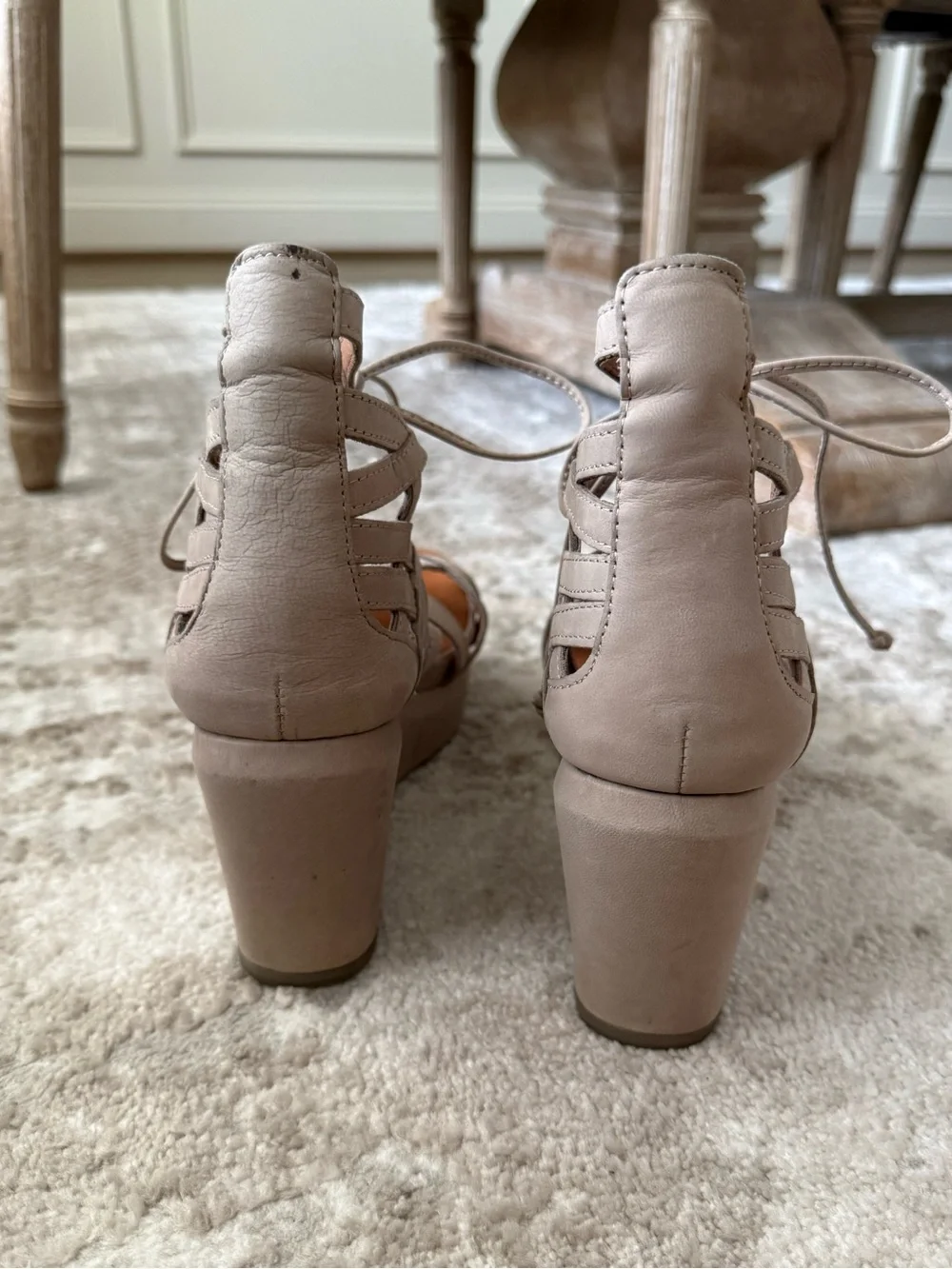 Gentle Souls Joy Leather Strappy Wedges
